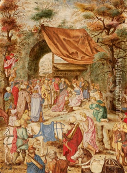 Die Anbetung Der Konige Oil Painting - Frans Francken the Elder