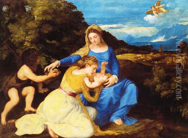 Aldobrandini Madonna Oil Painting - Tiziano Vecellio (Titian)