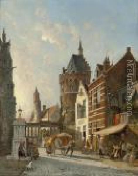 Utrecht, Holland Oil Painting - Pieter Cornelis Dommershuijzen