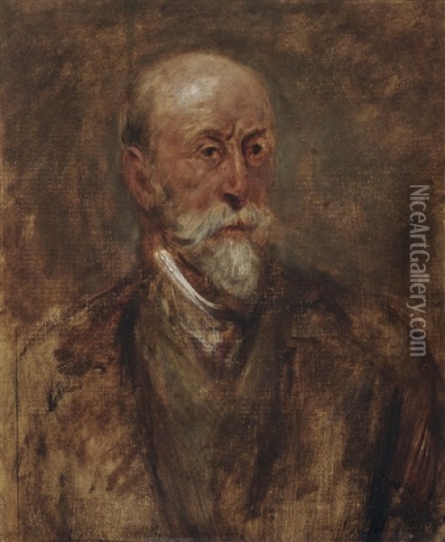 Portrait Of Felix Ludwig Graf Von Bothmer Oil Painting - Franz Seraph von Lenbach