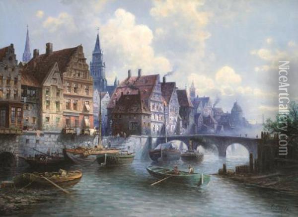 Emden Nordzee Oil Painting - Karl Kaufmann