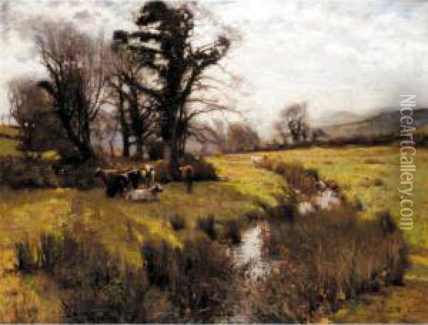 December In Wales Oil Painting - Frederick William Jackson