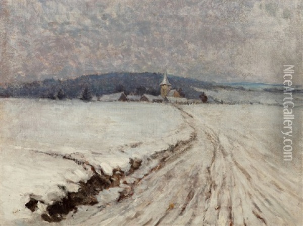 Zimni Nalada Oil Painting - Frantisek Kavan