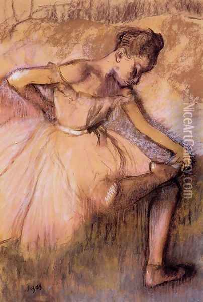 Pink Dancer II Oil Painting - Edgar Degas