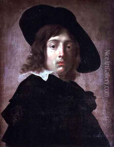 Self Portrait, c.1650 Oil Painting - Alessandro Rosi