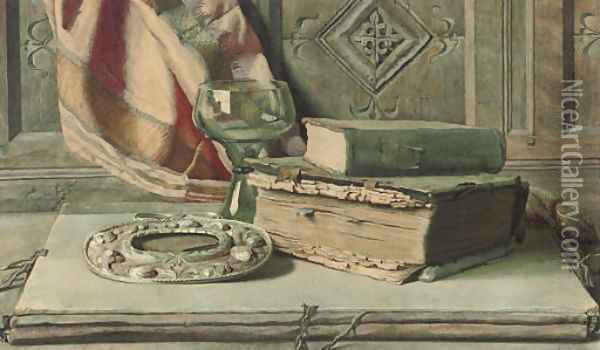 Artefacts from the library Oil Painting - English School