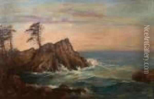 Lone Cypress On The Coast Of Monterey Oil Painting - Andreas Roth