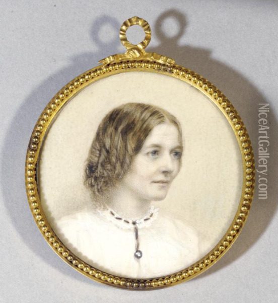 Portrait Miniature Of Mrs. Arthur Hobhouse Oil Painting - Jane Fortescue Seymour