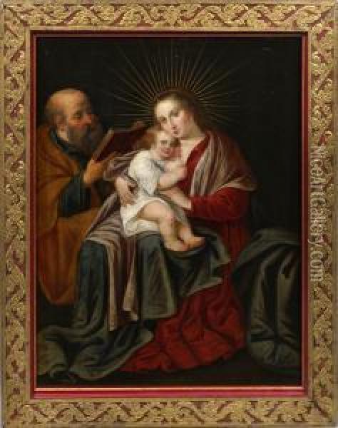 Heilige Familie Oil Painting - Otto van Veen