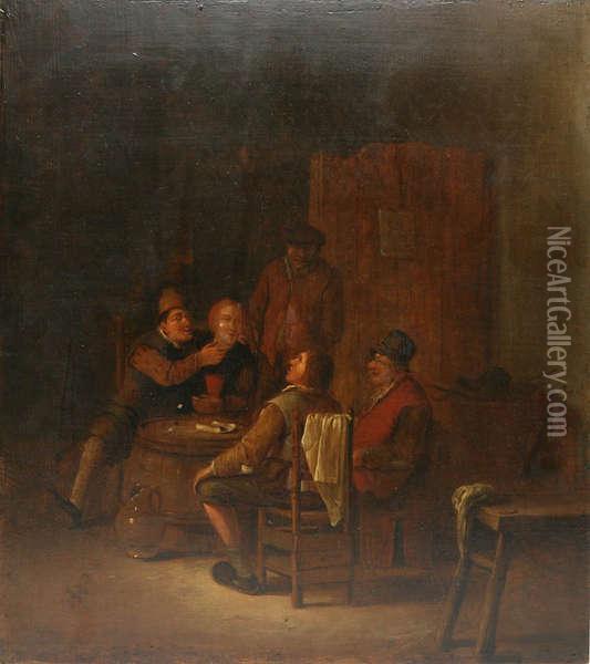 Herbergscene Oil Painting - Cornelis (Pietersz.) Bega