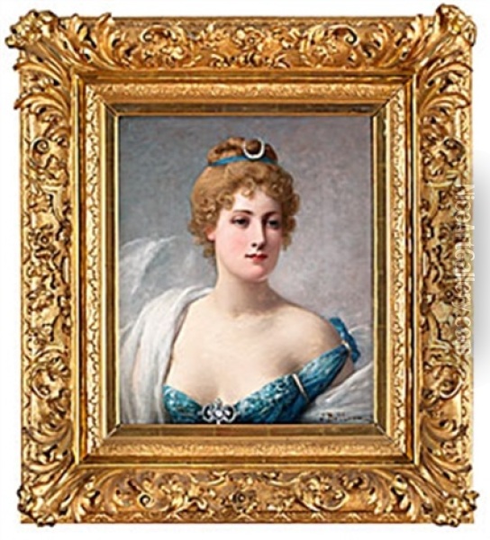 Diana Oil Painting - Jules Frederic Ballavoine