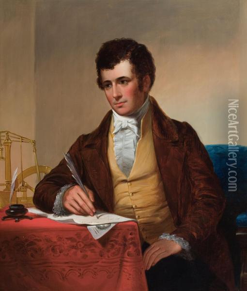 Portrait Of Robert Fulton Oil Painting - James Henry Cafferty