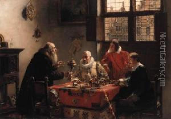 The Merchant's Treasures Oil Painting - Max Gaisser
