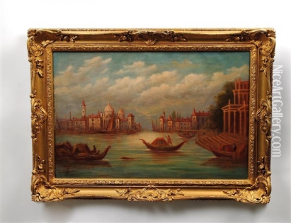 Venice Scene Oil Painting - Franck Spenlove-Spenlove