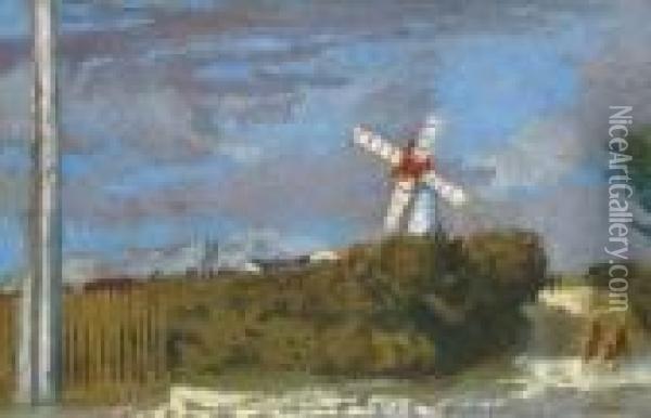 Le Moulin A Vent A La Bernerie Oil Painting - Maurice Denis