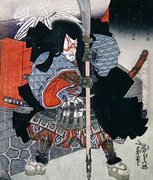 Ichkawa Danjuro VII as Kagekiyo in Kagekiyo Oil Painting - Utagawa Kunisada