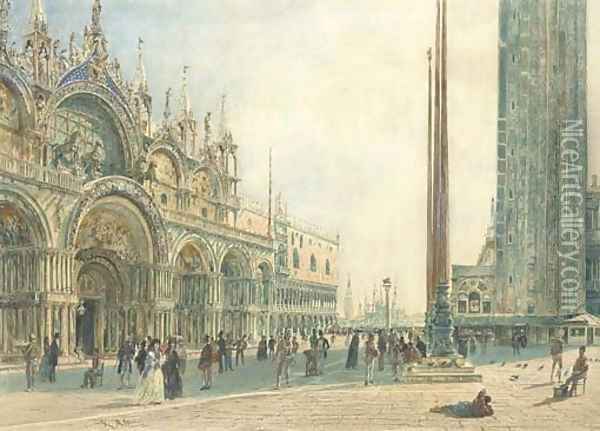 St. Mark's, Venice Oil Painting - Rudolf Ritter von Alt
