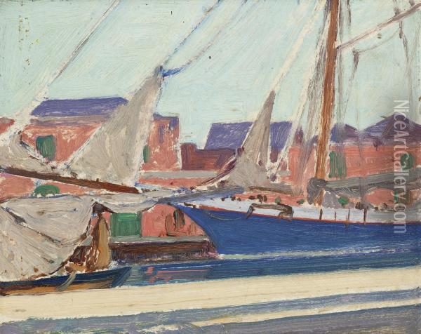 The Docks, Barbados Oil Painting - James Edward Hervey MacDonald