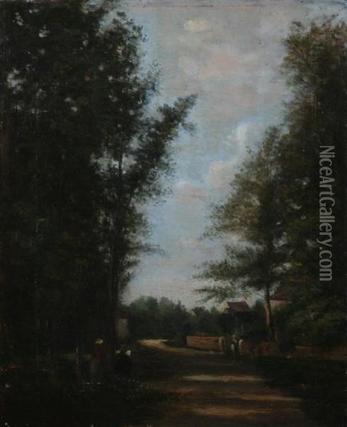 La Foret De Fontaine Bleau Oil Painting - Henri-Joseph Harpignies