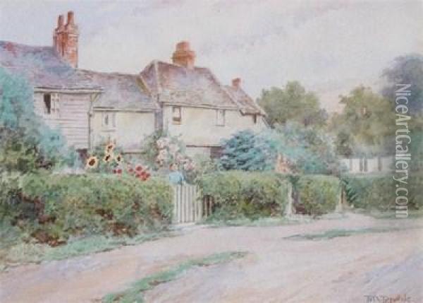 Woolensbrook, Hertfordshire Oil Painting - Thomas Nicholson Tyndale