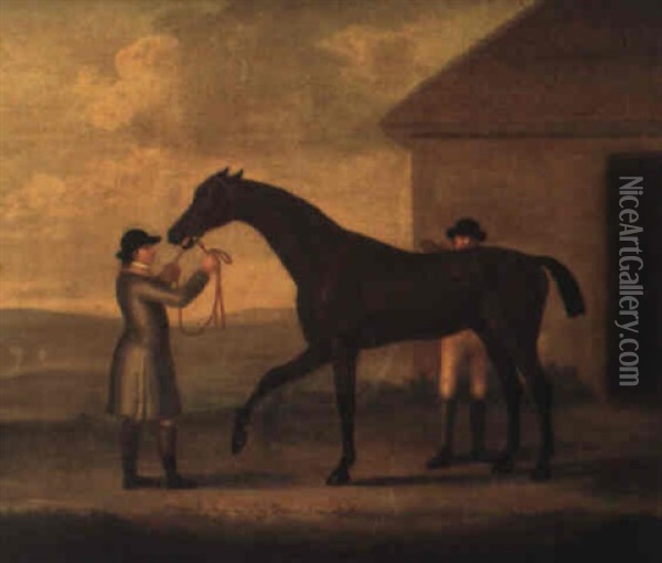 Mexican Scraping After Winning The Stakes At Newmarket, 1778 Oil Painting - Francis Sartorius the Elder
