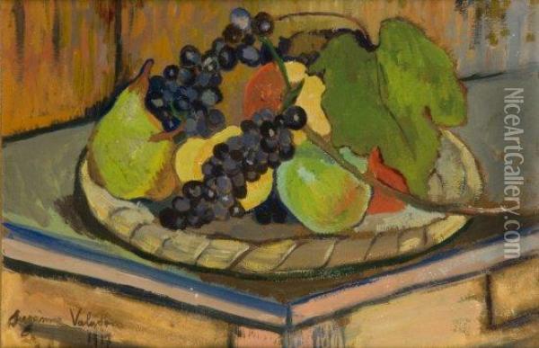 Nature Morte Au Panier De Fruits Oil Painting - Suzanne Valadon