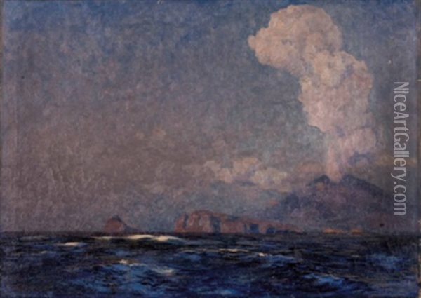 Meereskuste Und Vulkan (vesuv Region Kampanien) Oil Painting - Karl Max Tilke