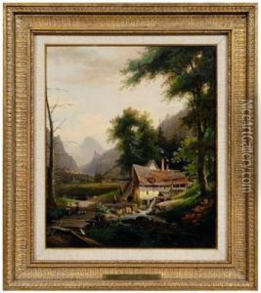 The Cottage Oil Painting - Germain Postelle