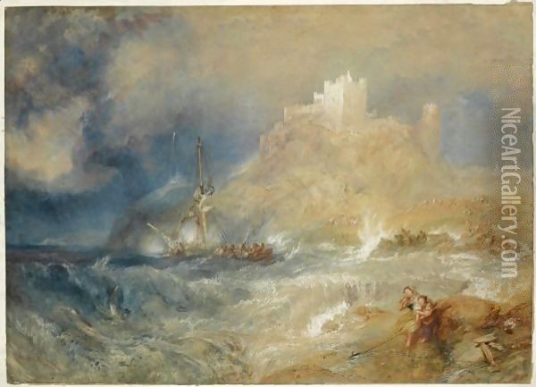 Bamborough Castle Oil Painting - Joseph Mallord William Turner