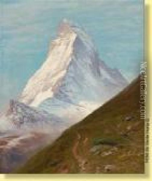 Vue Du Cervin Oil Painting - Albert H. Gos
