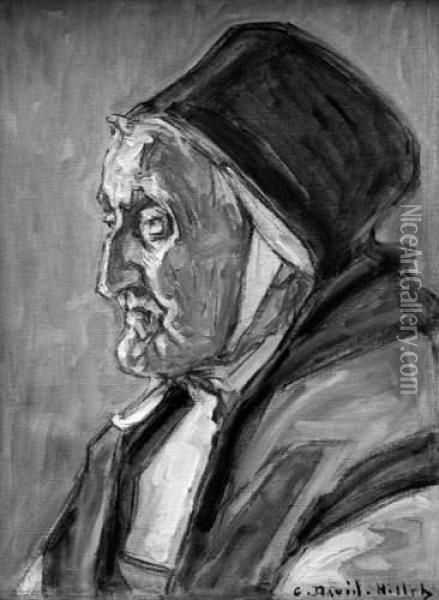 Portrait De Bretonne Au Capot  Oil Painting - Germain David-Nillet