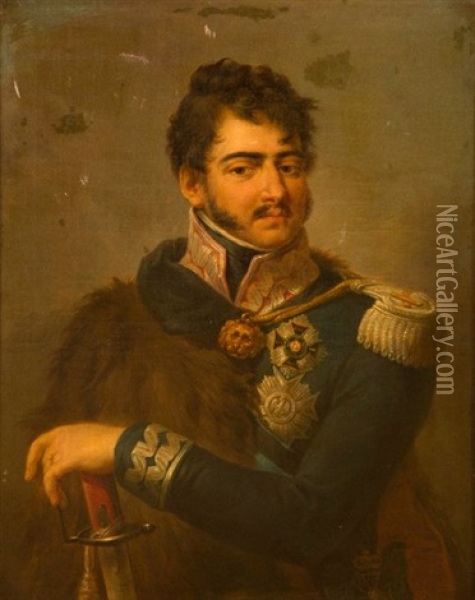 Portrait Du Prince Josef Antoni Poniatowski Oil Painting - Giuseppe (Josef) Grassi