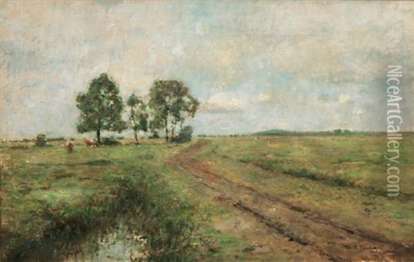 Landscape Near Wedel Oil Painting - Rudolf Hoeckner