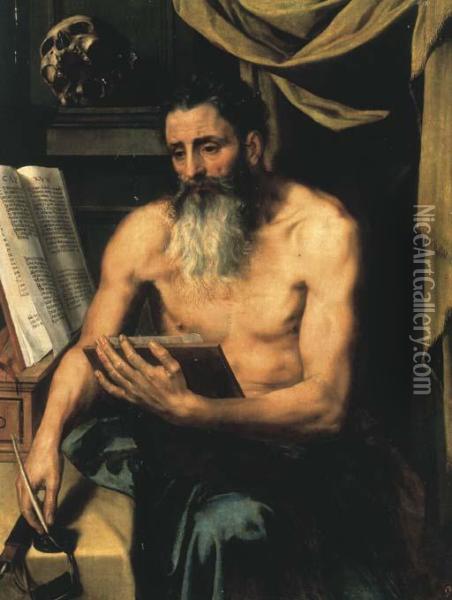 Saint Jerome Oil Painting - Willem Adriaensz Key