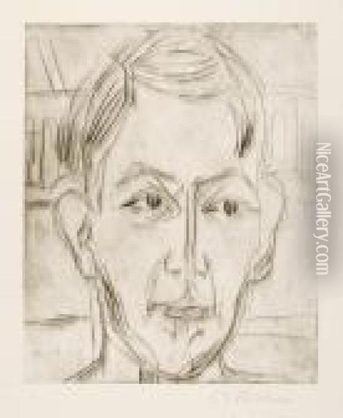 Portrait Dr. Hans Butow Oil Painting - Ernst Ludwig Kirchner