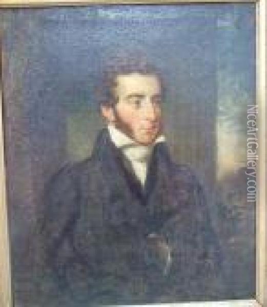 Portrait Of Agentleman Oil Painting - George Chinnery