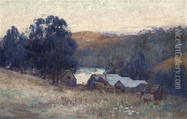 Evening, Warrandyte Oil Painting - Clara Southern