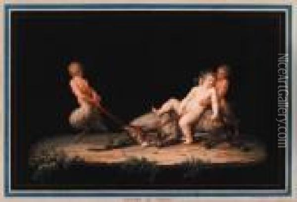 The Triumph Of Silenus Oil Painting - Michaelangelo Maestri