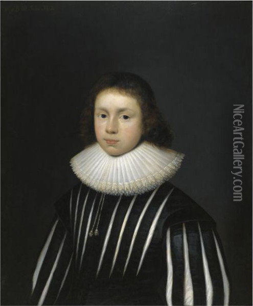 Portrait Of Edward Heath (1612-1669) Oil Painting - Cornelius Jonson