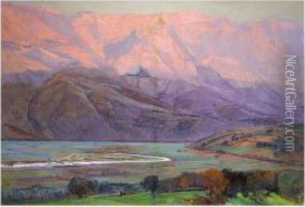 Paisaje Montanoso (mountain Landscape) Oil Painting - Mariano Barbasan Lagueruela