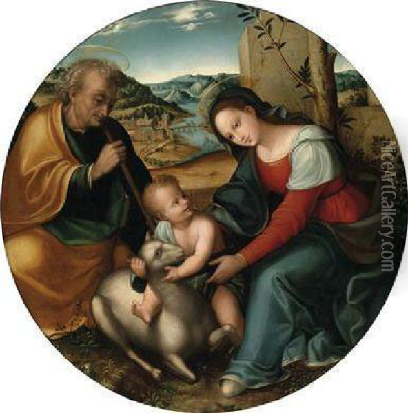 The Holy Family Oil Painting - Fra Bartolommeo della Porta