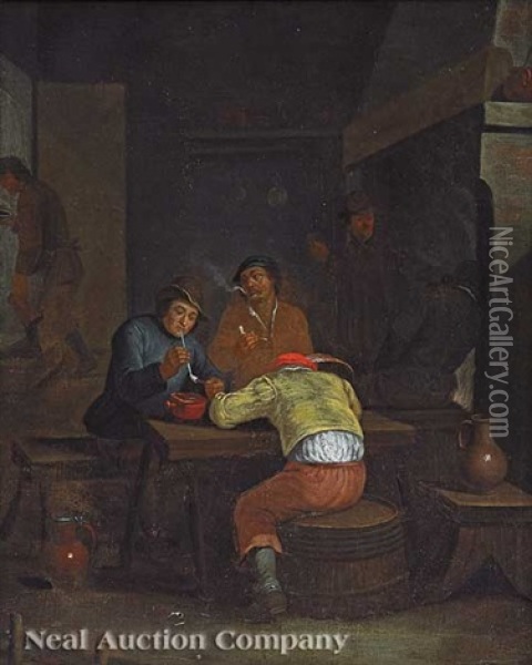 In The Tavern Oil Painting - Egbert van Heemskerck the Younger