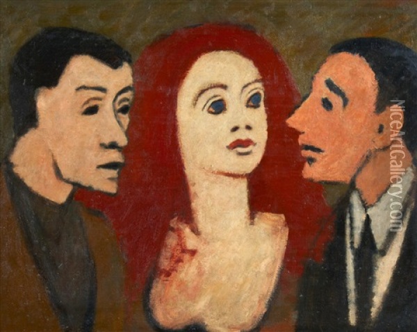 Drei Kopfe Oil Painting - Kurt Scheele