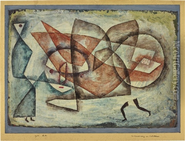 Erinnerung An Erlittenes Oil Painting - Paul Klee
