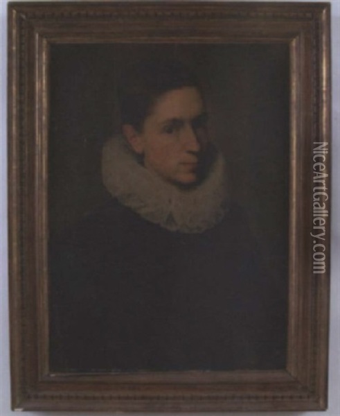 Portrait Of A Young Man Oil Painting - Jacob Willemsz Delff the Younger
