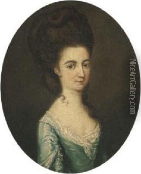 Portrait Of Jane Lambert (1762-1791) Oil Painting - Thomas Hickey
