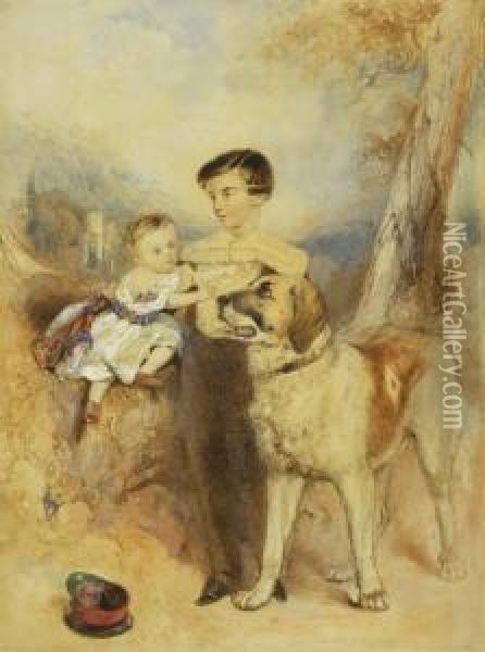 Retrato Do Principe De Gales, Futuro Eduardo Vii Oil Painting - Henry Warren