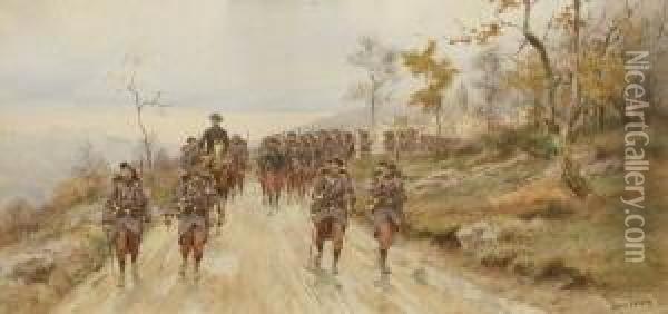 Soldaten Aus Den Spanischen Carlistenkriegen Oil Painting - Pierre Comba