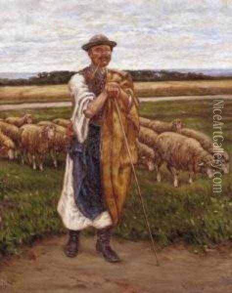 Shepherd Oil Painting - Mark Rubovics