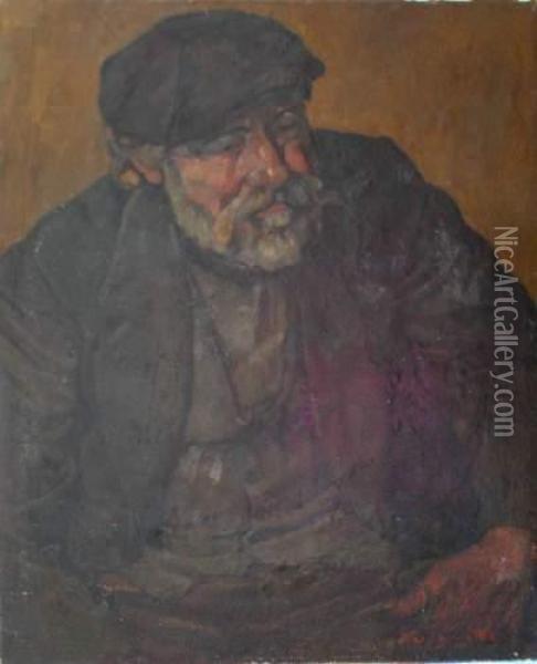 Portrait D'homme Barbu Oil Painting - Wilhelm Johannes Maertens